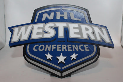 NHL Western Conference 3D printed Logo Sign Wall Desk Shelf Art