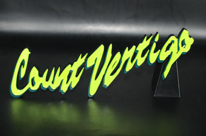 Count Vertigo 3D printed Logo Sign Wall Desk Shelf Art