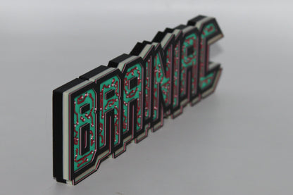 Brainiac 3D printed Logo Sign Wall Desk Shelf Art