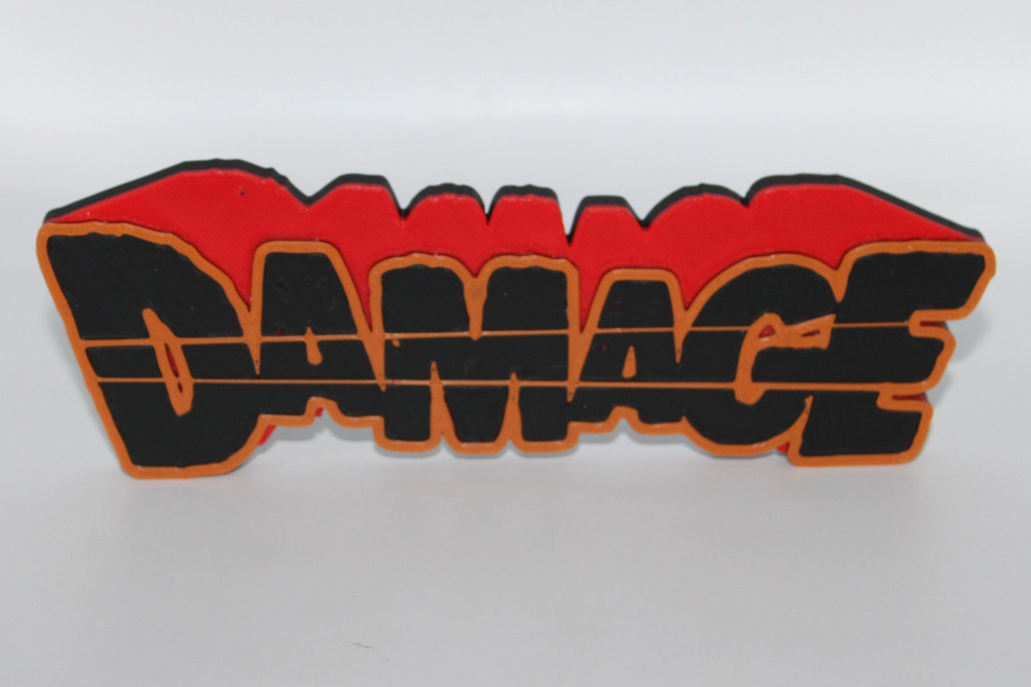 Damage 3D printed Logo Sign Wall Desk Shelf Art