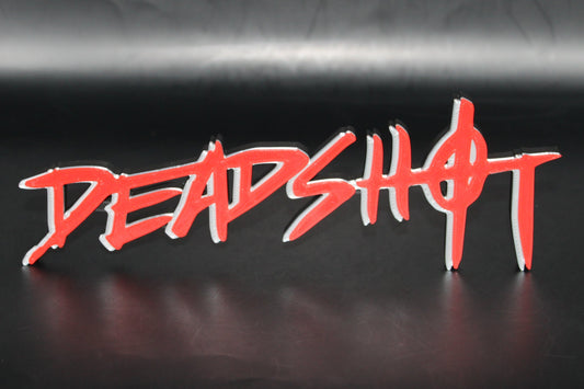 Deadshot 3D printed Logo Sign Wall Desk Shelf Art