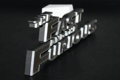 The Fast and the Furious 3D printed Logo Sign Wall Desk Shelf Art