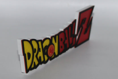 Dragon ball Z 3D printed Logo Sign Wall Desk Shelf Art