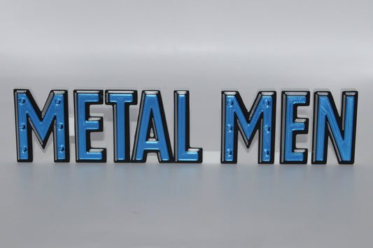 Metal Men 3D printed Logo Sign Wall Desk Shelf Art