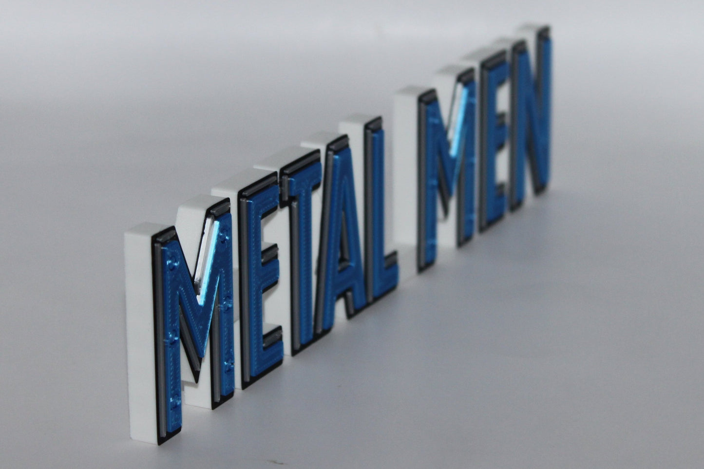 Metal Men 3D printed Logo Sign Wall Desk Shelf Art