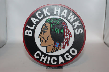 Chicago Blackhawks 3D printed Logo Sign Wall Desk Shelf Art