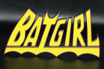 Batgirl 3D printed Logo Sign Wall Desk Shelf Art