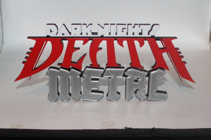 Batman Dark Nights Metal 3D printed Logo Sign Wall Desk Shelf Art