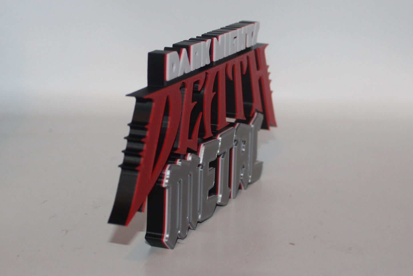 Batman Dark Nights Metal 3D printed Logo Sign Wall Desk Shelf Art