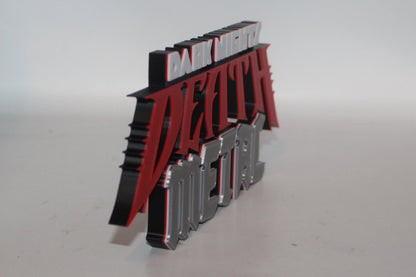Batman Dark Nights Metal 3D printed Logo Sign Wall Desk Shelf Art