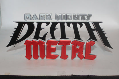 Batman Dark Nights Metal 3D printed Logo Sign Wall Desk Shelf Art