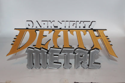 Batman Dark Nights Metal 3D printed Logo Sign Wall Desk Shelf Art