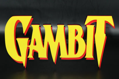 Gambit 3D printed Logo Sign Wall Desk Shelf Art