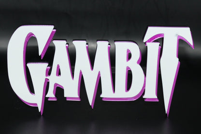 Gambit 3D printed Logo Sign Wall Desk Shelf Art