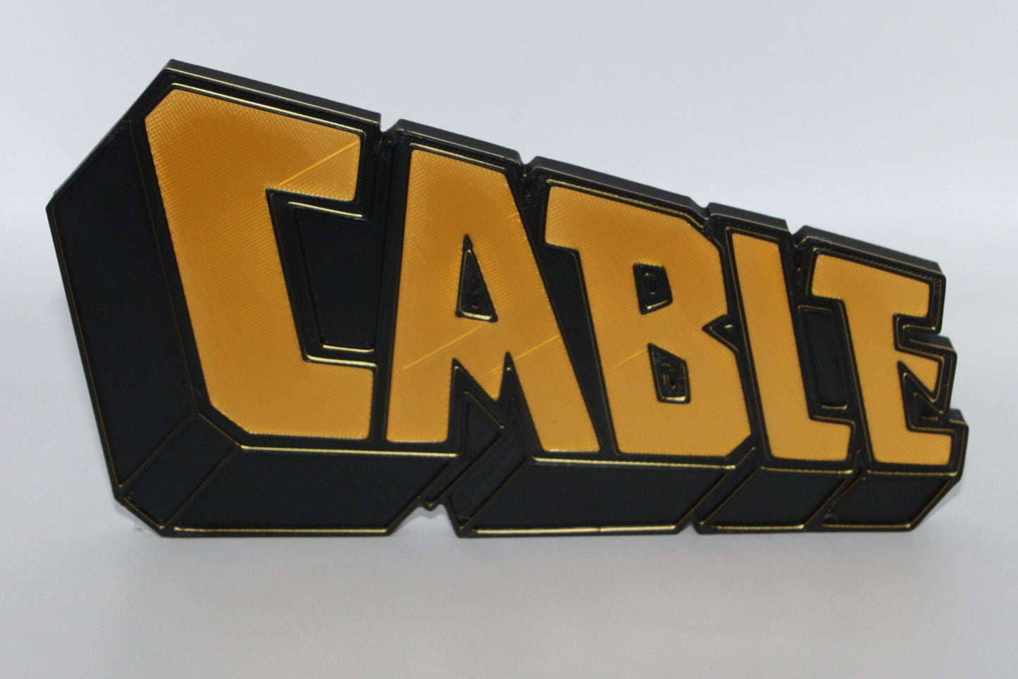 Cable 3D printed Logo Sign Wall Desk Shelf Art