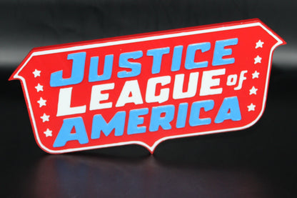 Justice league of America 3D printed Logo Sign Wall Desk Shelf Art