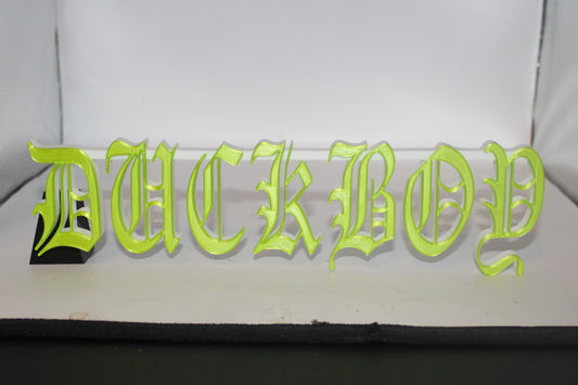 DUCKBOY, Duck Boy 3D printed Logo Sign Wall Desk Shelf Art