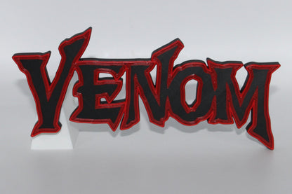 Venom 3D printed Logo Sign Wall Desk Shelf Art