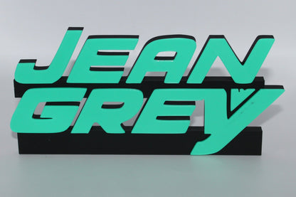 Jean Grey 3D printed Logo Sign Wall Desk Shelf Art