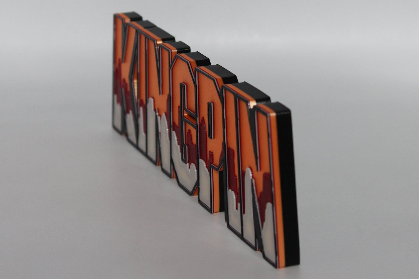 Kingpin 3D printed Logo Sign Wall Desk Shelf Art