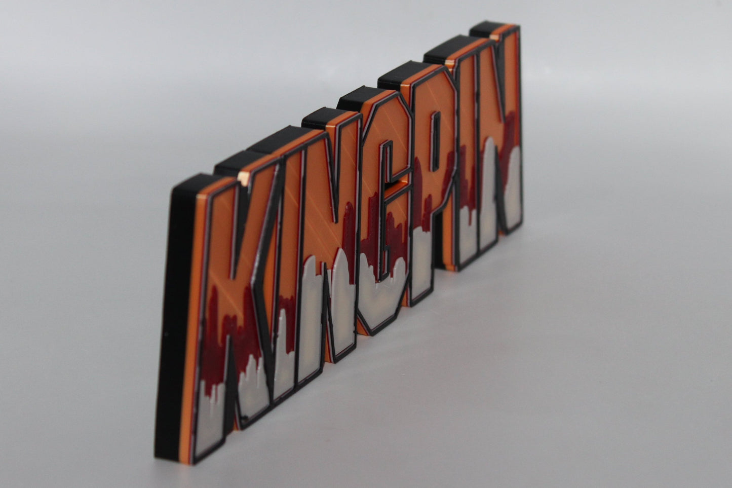 Kingpin 3D printed Logo Sign Wall Desk Shelf Art