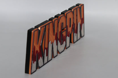 Kingpin 3D printed Logo Sign Wall Desk Shelf Art