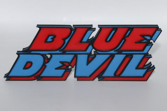 Blue Devil 3D printed Logo Sign Wall Desk Shelf Art