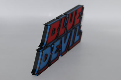 Blue Devil 3D printed Logo Sign Wall Desk Shelf Art