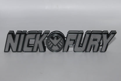 Nick Fury 3D printed Logo Sign Wall Desk Shelf Art