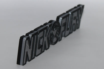 Nick Fury 3D printed Logo Sign Wall Desk Shelf Art