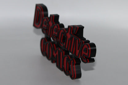 Detective Comics 3D printed Logo Sign Wall Desk Shelf Art