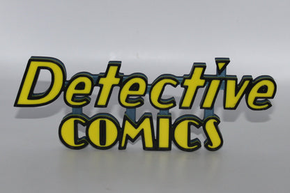 Detective Comics 3D printed Logo Sign Wall Desk Shelf Art