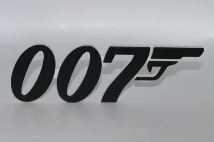 007 James Bond 3D printed Logo Sign Wall Desk Shelf Art