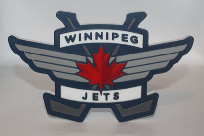Winnipeg Jets 3D printed Logo Sign Wall Desk Shelf Art