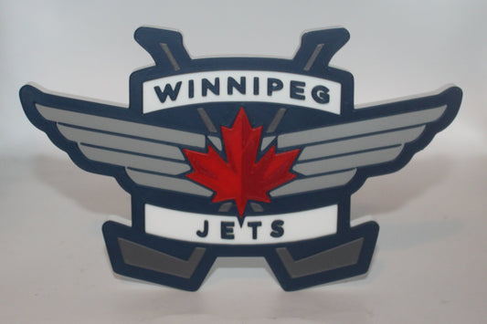 Winnipeg Jets 3D printed Logo Sign Wall Desk Shelf Art