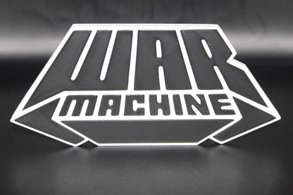 War Machine 3D printed Logo Sign Wall Desk Shelf Art