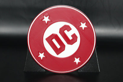 DC 3D printed Logo Sign Wall Desk Shelf Art