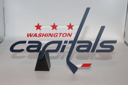 Washington Capitals 3D printed Logo Sign Wall Desk Shelf Art