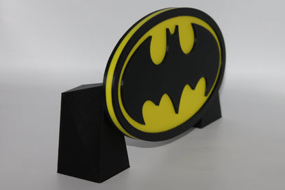 Batman 3D printed Logo Sign Wall Desk Shelf Art