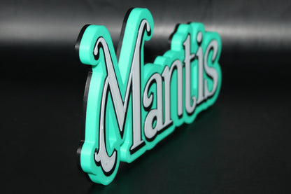 Mantis 3D printed Logo Sign Wall Desk Shelf Art