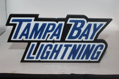 Tampa Bay Lightning 3D printed Logo Sign Wall Desk Shelf Art