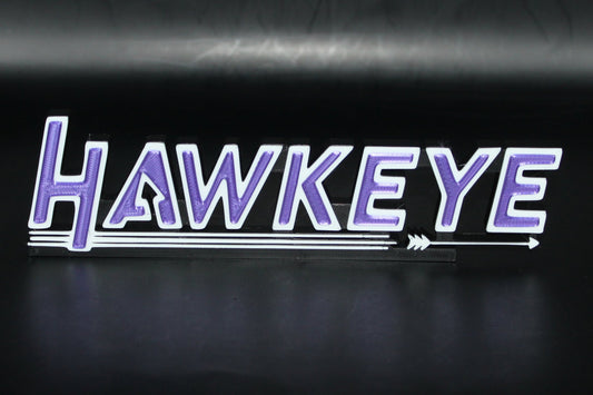 Hawkeye 3D printed Logo Sign Wall Desk Shelf Art