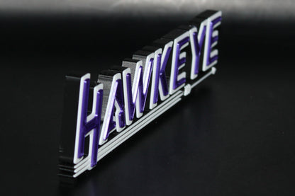 Hawkeye 3D printed Logo Sign Wall Desk Shelf Art