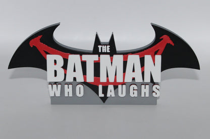 The Batman who laughs 3D printed Logo Sign Wall Desk Shelf Art