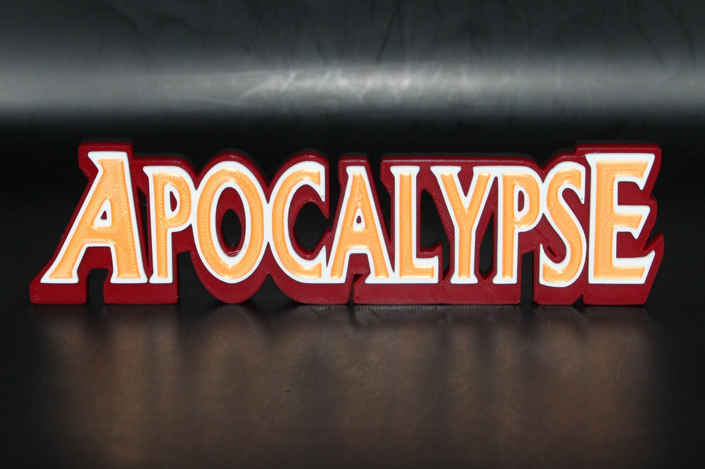 Apocalypse 3D printed Logo Sign Wall Desk Shelf Art