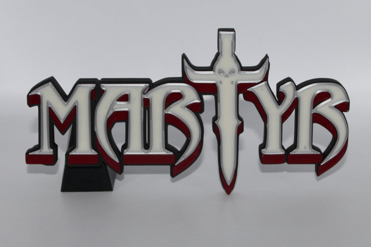 Martyr 3D printed Logo Sign Wall Desk Shelf Art