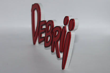 Debrii 3D printed Logo Sign Wall Desk Shelf Art