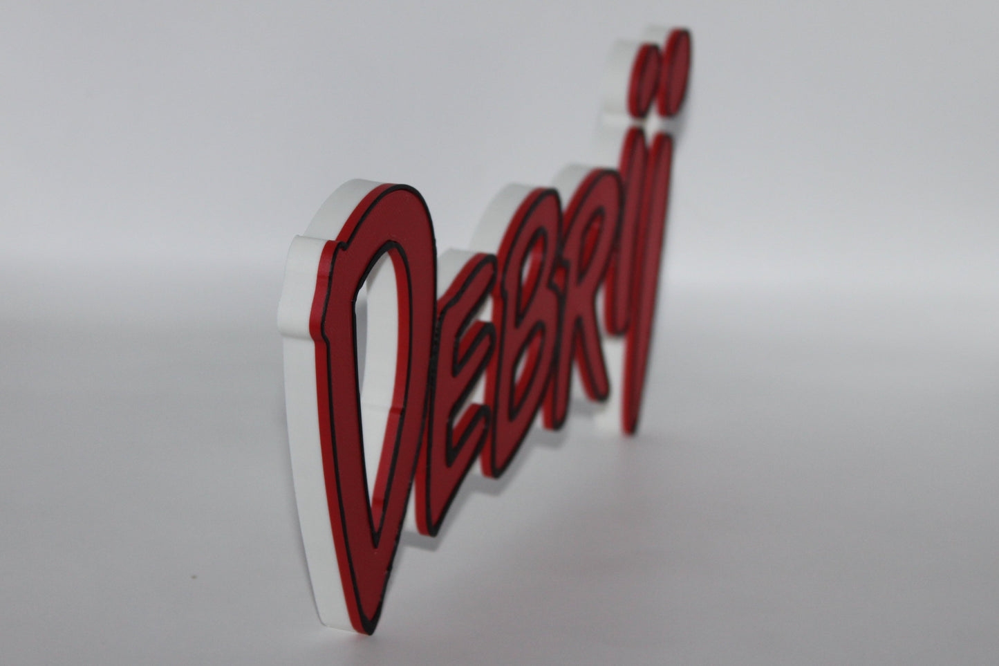 Debrii 3D printed Logo Sign Wall Desk Shelf Art