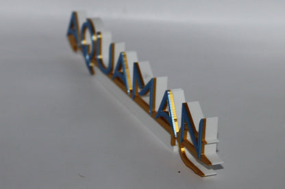 Aquaman 3D printed Logo Sign Wall Desk Shelf Art