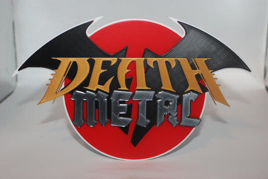 Batman Dark Nights Metal 3D printed Logo Sign Wall Desk Shelf Art